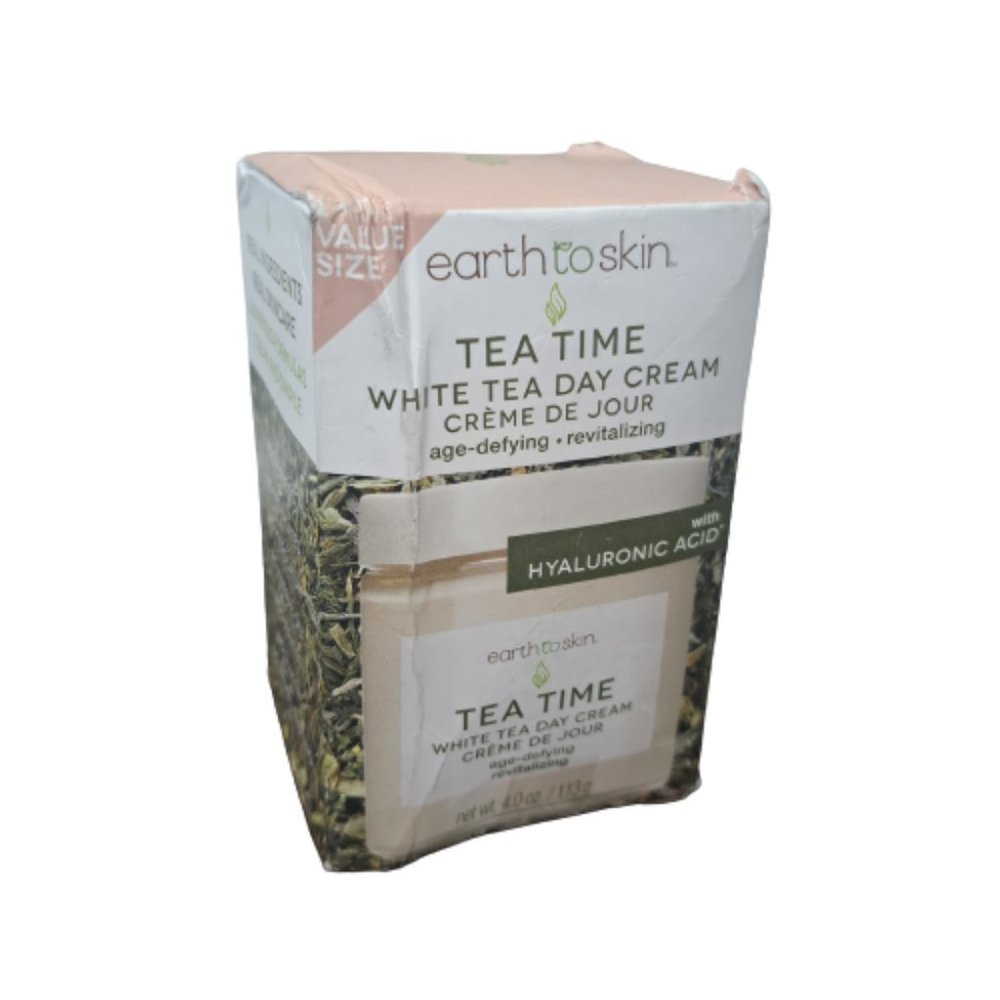 Earth to Skin TEA TIME White Tea Day Cream 4oz 113g Anti-Aging Revitalizing